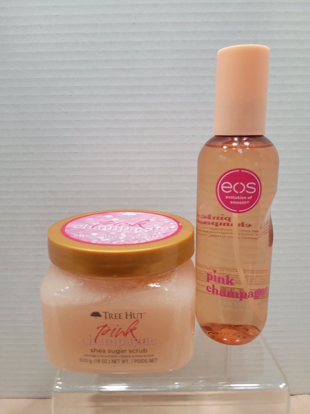 Pink Champagne Shea Sugar Scrub & EOS Pink Champagne Body Mist - Pink